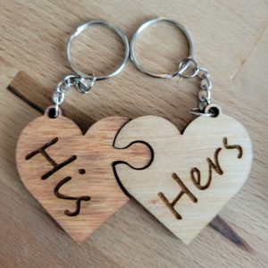 Valentines Day Puzzle Keychains - Personalized gifts
