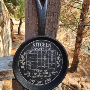 Laser Engraved Cast Iron Mini Skillet 5" - Kitchen Conversions